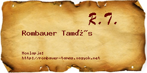 Rombauer Tamás névjegykártya