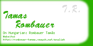 tamas rombauer business card