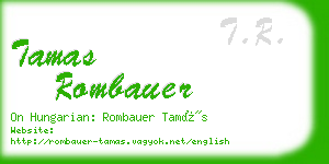 tamas rombauer business card